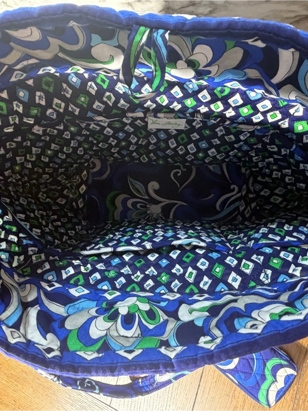 NEW Vera Bradley Villager Mediterranean Large Tote with matching wallet
